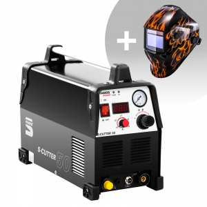 Schweißset Plasmaschneider - 50 A - 230 V - Pro + Schweißhelm – 