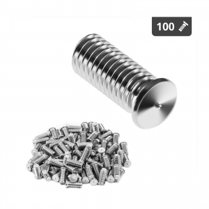 Schweißbolzen - M6 - 16 mm - Edelstahl - 100 Stück