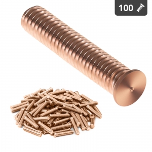 Schweißbolzen - M6 - 30 mm - Stahl - 100 Stück