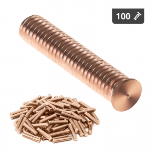 Schweißbolzen - M8 - 40 mm - Stahl - 100 Stück
