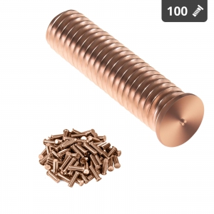Schweißbolzen - M10 - 40 mm - Stahl - 100 Stück